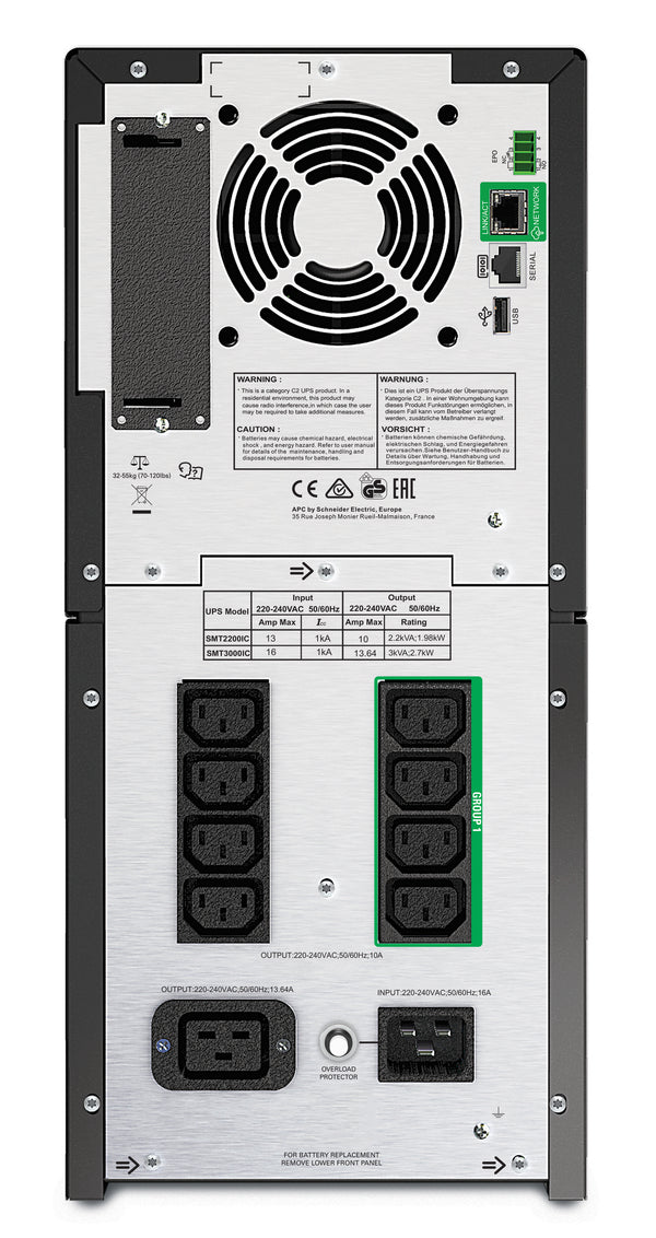 APC Smart-UPS 2200VA UPS-enhed Interaktivt indgangsstik 2,2 kVA 1980 W 9 AC stikkontakt(er)