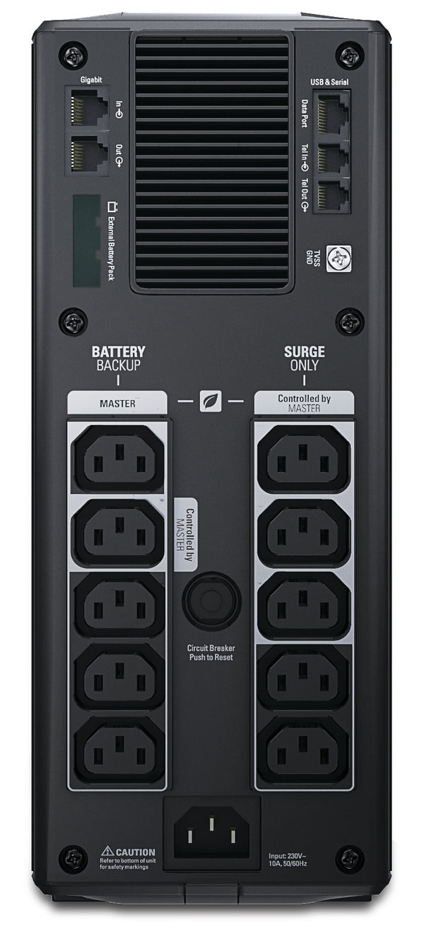 APC Back-UPS Pro UPS-enhed Interaktivt indgangsstik 1,5 kVA 865 W 10 AC stikkontakt(er)