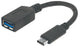 Manhattan 355285 USB-kabel USB 3.2 Gen 1 (3.1 Gen 1) 0,15 m USB C USB A Sort