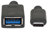 Manhattan 355285 USB-kabel USB 3.2 Gen 1 (3.1 Gen 1) 0,15 m USB C USB A Sort