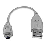 StarTech.com USB2HABM6IN USB-kabel USB 2.0 0,152 m USB A Mini-USB B Grå