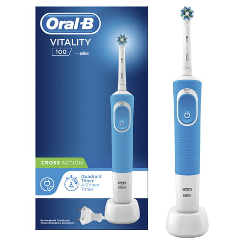 Oral-B Vitality 100 CrossAction Voksen Roterende, pulserende tandbørste Hvid