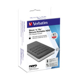 Verbatim Store'n'Go ekstern harddisk 2 TB USB Type-C 3.2 Gen 1 (3.1 Gen 1) Sort, Sølv