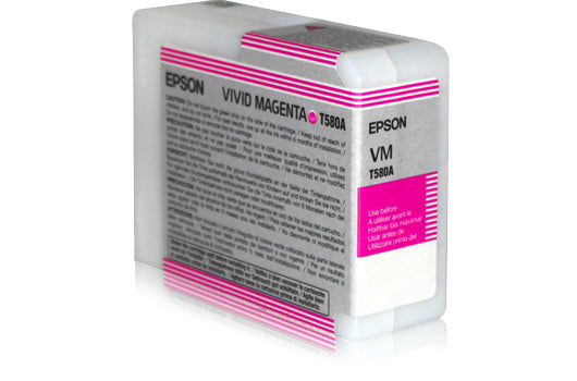 Epson T580A00 blækpatron 1 stk Original Levende magenta