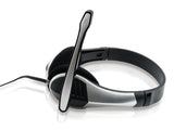 Conceptronic CCHATSTAR2_V2 Headset Ledningsført Kontor/Callcenter Sort, Sølv