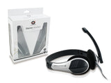Conceptronic CCHATSTAR2_V2 Headset Ledningsført Kontor/Callcenter Sort, Sølv