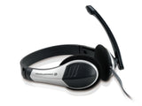 Conceptronic CCHATSTAR2_V2 Headset Ledningsført Kontor/Callcenter Sort, Sølv