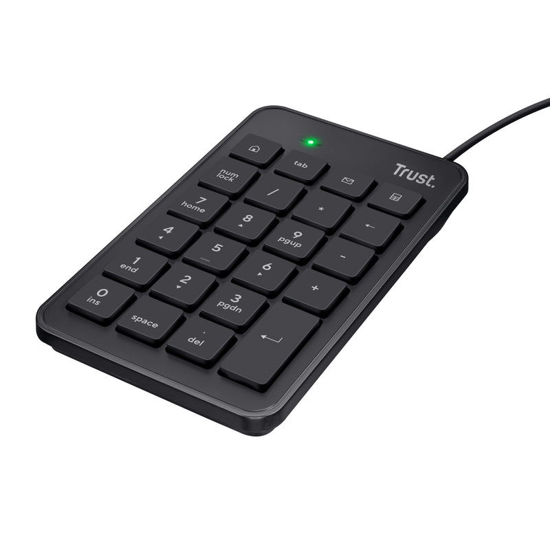 Trust 22221 numerisk tastatur Laptop/PC USB Sort