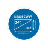 Kensington K58357WW antirefleks skærm 61 cm (24") Monitor Rammeløst display privatlivsfilter