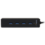 StarTech.com ST4300PBU3 interface hub USB 3.2 Gen 1 (3.1 Gen 1) Type-A 5000 Mbit/s Sort