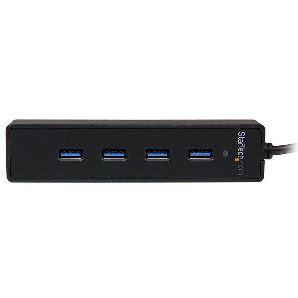 StarTech.com ST4300PBU3 interface hub USB 3.2 Gen 1 (3.1 Gen 1) Type-A 5000 Mbit/s Sort