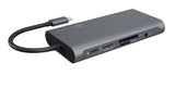 ICY BOX IB-DK4040-CPD Ledningsført USB 3.2 Gen 1 (3.1 Gen 1) Type-C Anthracit, Sort