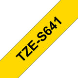 Brother TZE-S641 etiketbånd Sort på gul TZ