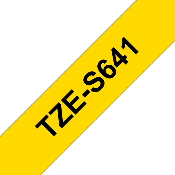 Brother TZE-S641 etiketbånd Sort på gul TZ
