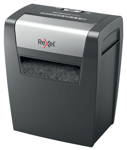 Rexel Momentum X406 papirmakulator Delvist makulering 70 dB Blå, Grå