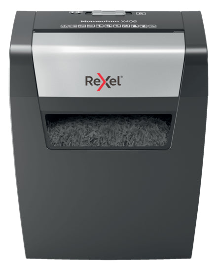 Rexel Momentum X406 papirmakulator Delvist makulering 70 dB Blå, Grå
