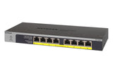 NETGEAR GS108LP Ikke administreret Gigabit Ethernet (10/100/1000) Strøm over Ethernet (PoE) 1U Sort, Grå