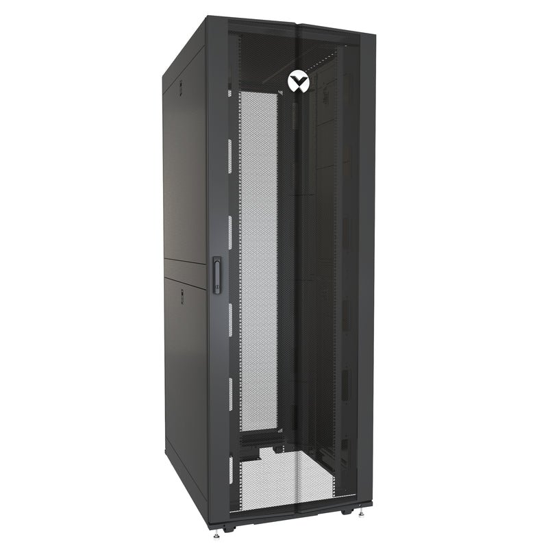 Vertiv VR3157 stativ 48U Fritstående reol Sort, Transparent