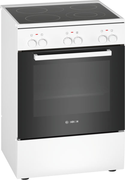 Bosch HKA090220 komfur og ovn Fritstående komfur Elektrisk Keramisk Hvid