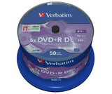 Verbatim DVD+R Double Layer 8x Matt Silver 50pk Spindle 8,5 GB DVD+R DL 50 stk