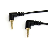 StarTech.com 0.3m Angle M/M lydkabel 0,3 m 3.5mm Sort