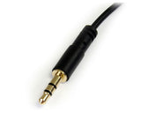 StarTech.com MU1MMSRA lydkabel 0,3 m 3.5mm Sort