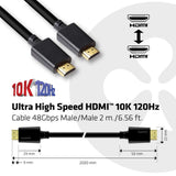 CLUB3D CAC-1372 HDMI-kabel HDMI Type A (Standard) Sort