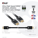 CLUB3D CAC-1372 HDMI-kabel HDMI Type A (Standard) Sort