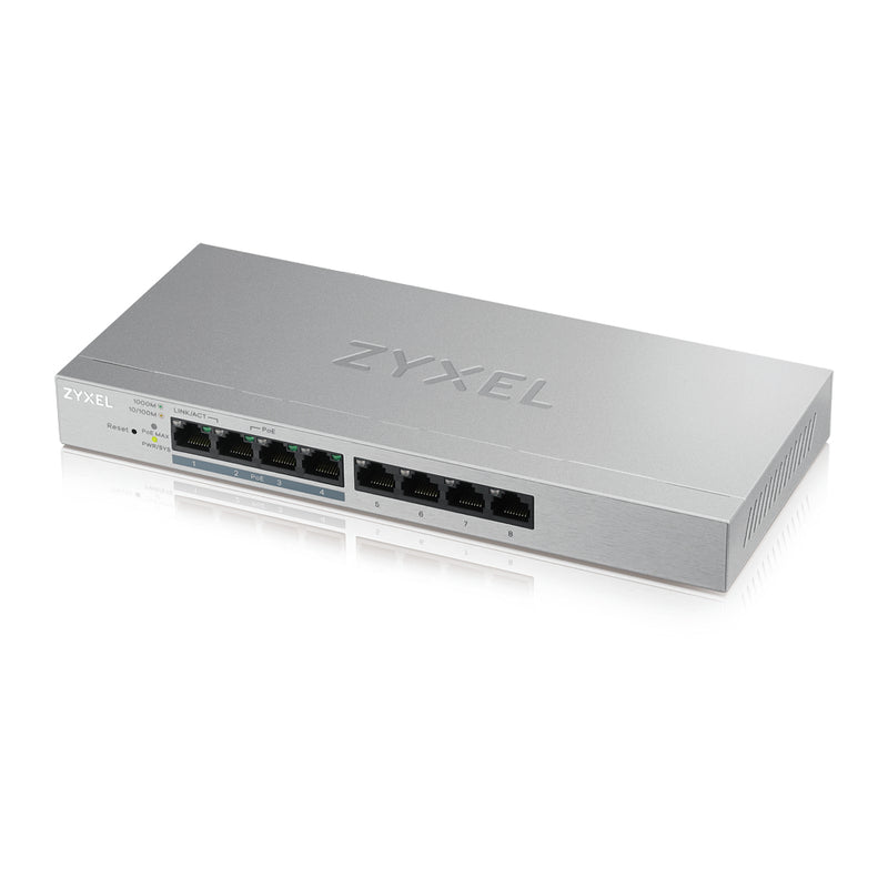 Zyxel GS1200-8HP v2 Administreret Gigabit Ethernet (10/100/1000) Strøm over Ethernet (PoE) Grå