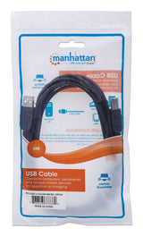 Manhattan 337779 USB-kabel USB 2.0 5 m USB A USB B Sort