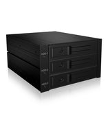 ICY BOX IB-563SSK 2x 5,25" Opbevaring drev bakke Sort