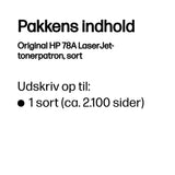 HP 78A Black Original LaserJet Toner Cartridge tonerpatron 1 stk