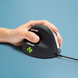 R-Go Tools RGOHELELA mus Kontor Venstre hånd USB Type-A Optisk 2400 dpi