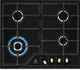 Electrolux EGS6436RK Sort Indbygget Gaskomfur 4 zone(s)