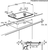 Electrolux EGS6436RK Sort Indbygget Gaskomfur 4 zone(s)