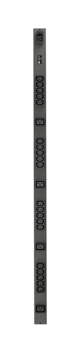 Vertiv Geist rPDU, basic, 0U, input C20 230V 16A, outputs (20)C13 | (4)C19 strømforsyningsenhed (PDU) 24 AC stikkontakt(er) Sort