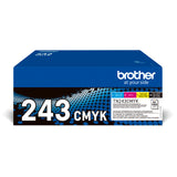 Brother TN-243CMYK tonerpatron 1 stk Original Sort, Blå, Magenta, Gul