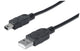 Manhattan 333375 USB-kabel USB 2.0 1,8 m USB A Mini-USB B Sort