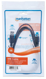 Manhattan 333375 USB-kabel USB 2.0 1,8 m USB A Mini-USB B Sort