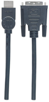 Manhattan 372510 videokabel adapter 3 m HDMI Type A (Standard) DVI-D Sort