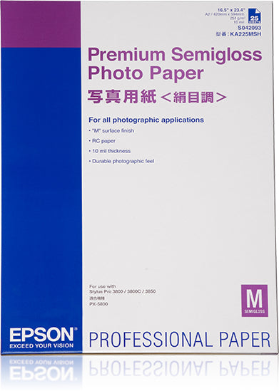 Epson Premium Semigloss Photo Paper A2 Semi-glans