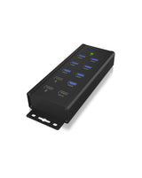 ICY BOX IB-HUB1703-QC3 USB 3.2 Gen 1 (3.1 Gen 1) Type-B 5000 Mbit/s Sort