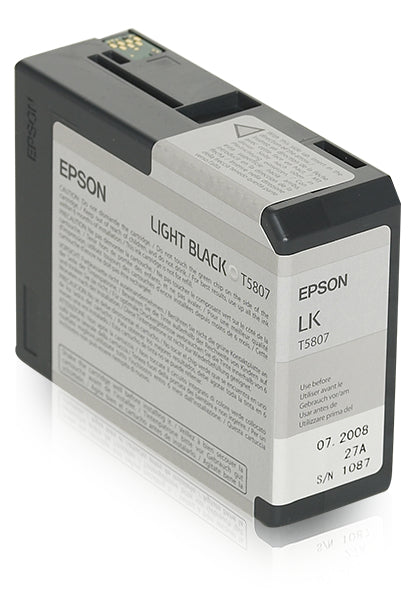 Epson T580700 blækpatron 1 stk Original Lys sort