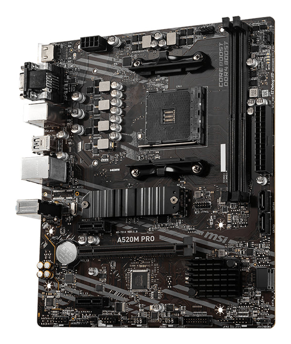 MSI A520M PRO bundkort AMD A520 Stik AM4 micro ATX
