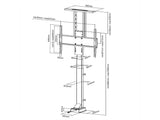Multibrackets 5969 tv-beslag 165,1 cm (65") Sort