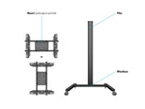 Multibrackets 0643 skærmbeslag til skiltning 160 cm (63") Sort