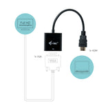 i-tec HDMI2VGAADA videokabel adapter 0,15 m HDMI VGA Sort
