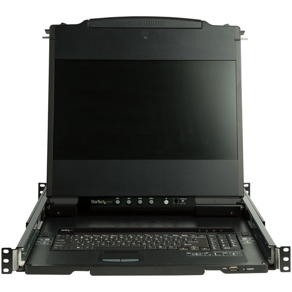 StarTech.com RKCOND17HD rack-konsol 43,9 cm (17.3") 1920 x 1080 pixel Stål Sort 1U