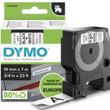 DYMO D1 Standard - Black on White - 19mm etiketbånd Sort på hvid