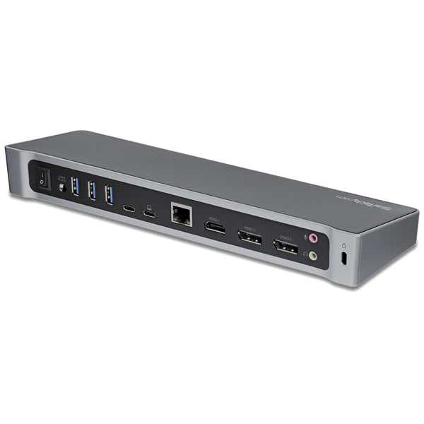 StarTech.com DK30CH2DEPUE dockingstation Ledningsført USB 3.2 Gen 1 (3.1 Gen 1) Type-C Sort, Sølv